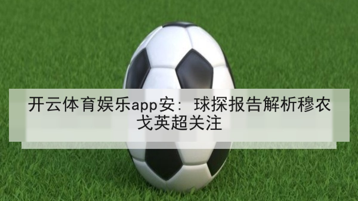 开云体育娱乐app安: 球探报告解析穆农戈英超关注 开云体育娱乐app安: 球探报告解析穆农戈英超关注